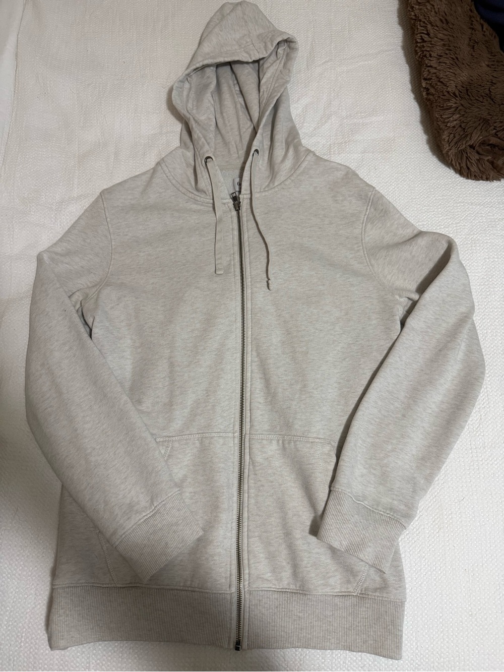 Goodfellow & Co Light Cream Full-Zip Hoodie